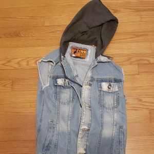Mens sleeveless jean jacket